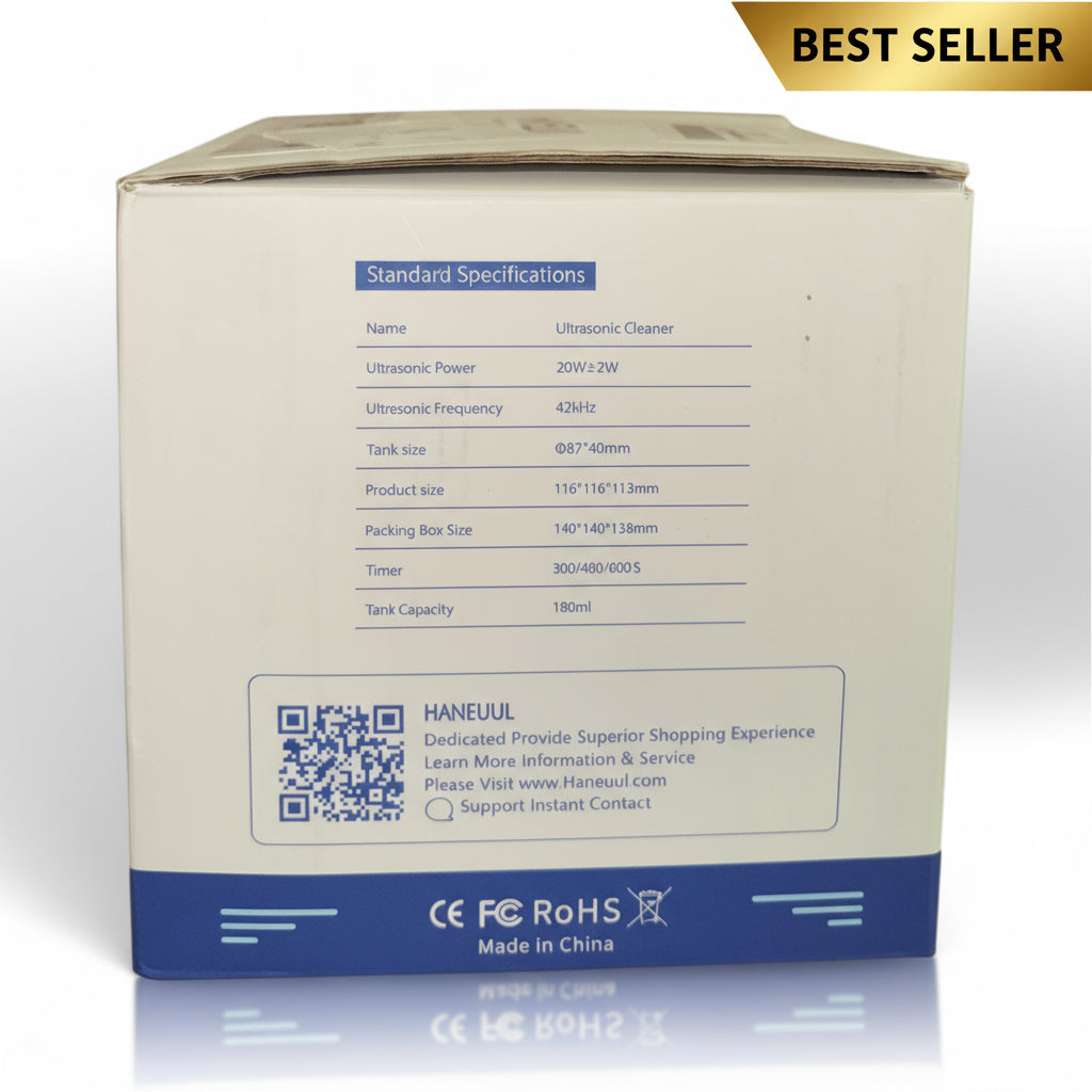 HANEUUL Ultrasonic Cleaner – Retainer, Aligner & Denture Cleaning Machine