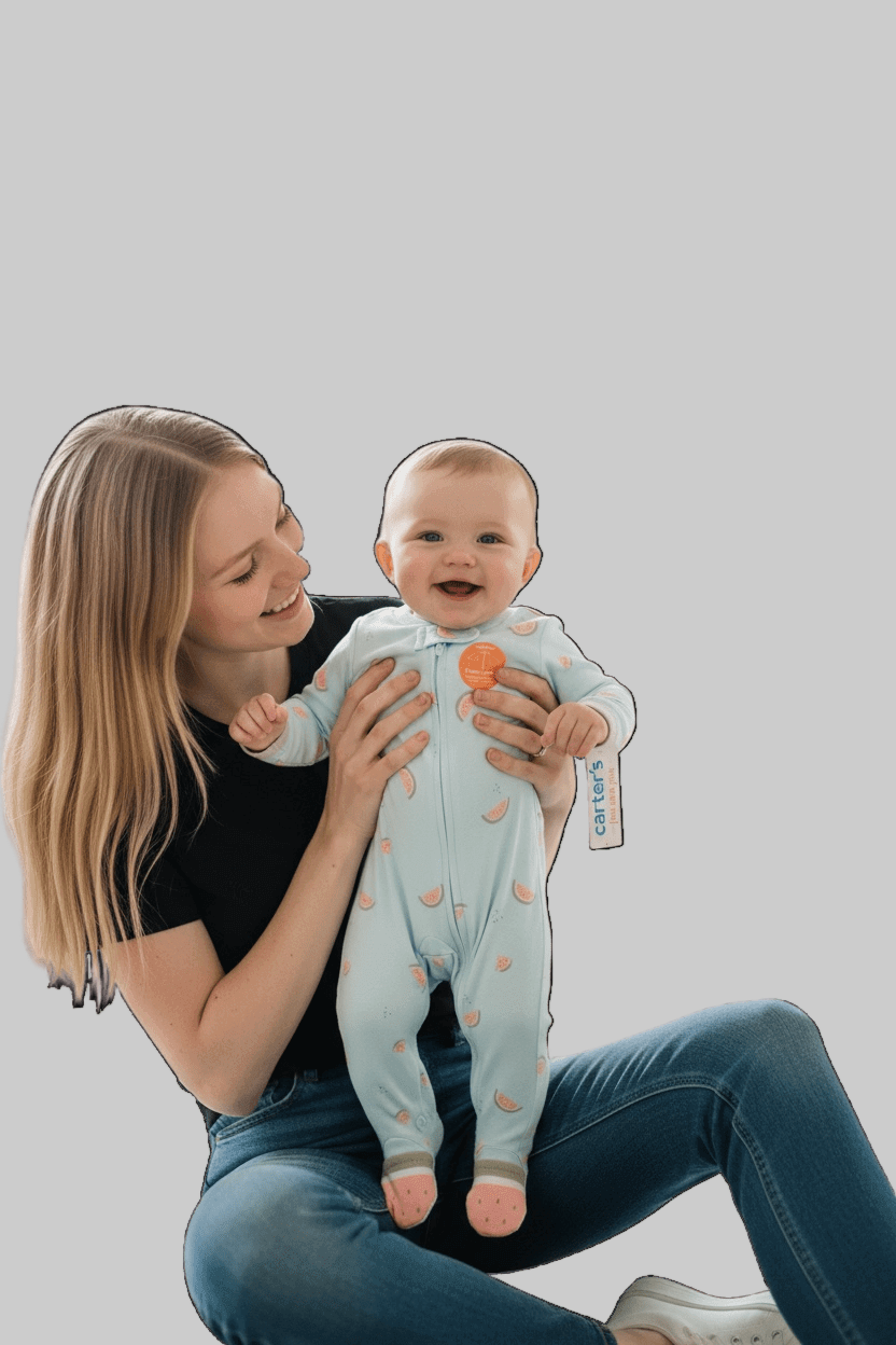 Carter’s Newborn Footed Sleeper – Watermelon Print | 2 - Way Zip Pajamas - Dirty D’s Deals