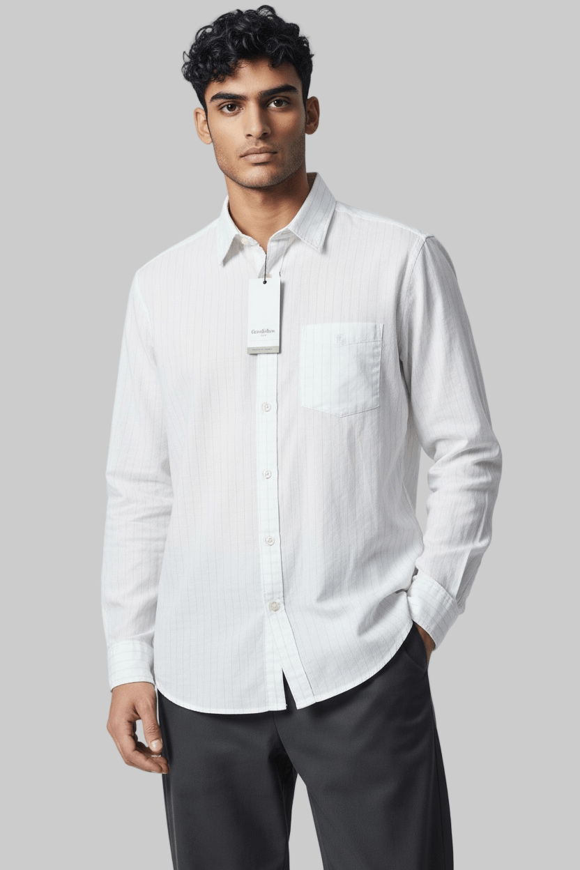 Goodfellow & Co Men’s “Every Wear Poplin” White Button - Down Shirt – Size Large - Dirty D’s Deals