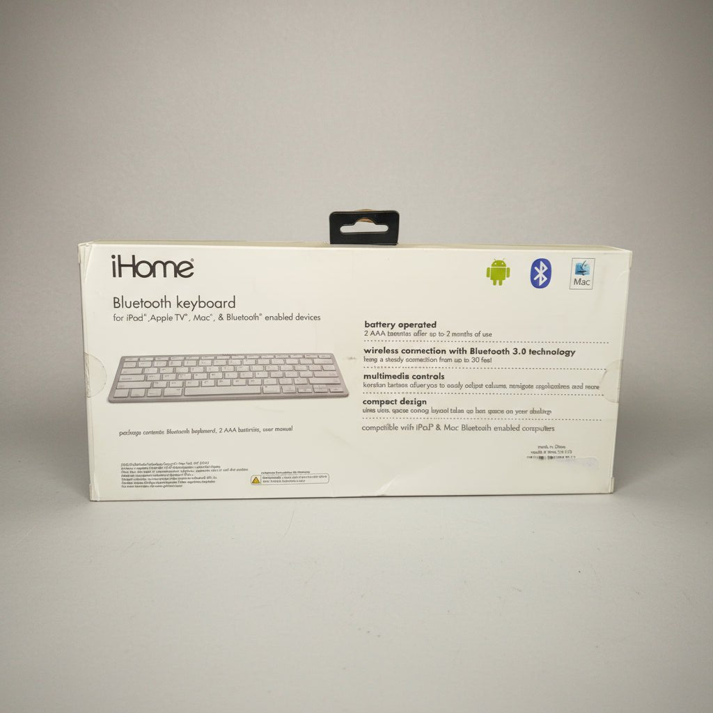iHome Bluetooth Wireless Keyboard IMAC - K111S – Compatible with iPad, Apple TV & Mac - Dirty D’s Deals