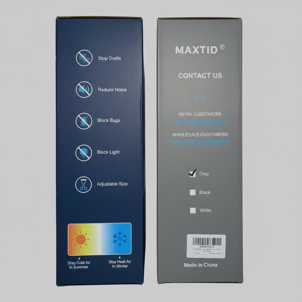 Maxtid 3D Door Draft Stopper – Under Door Noise & Weather Seal Strip (39” Length) - Dirty D’s Deals