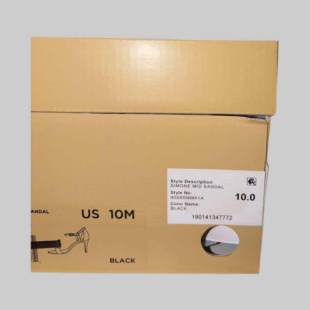 Michael Kors Simone Mid Heel Sandal – Black Patent, Size 10M - Dirty D’s Deals