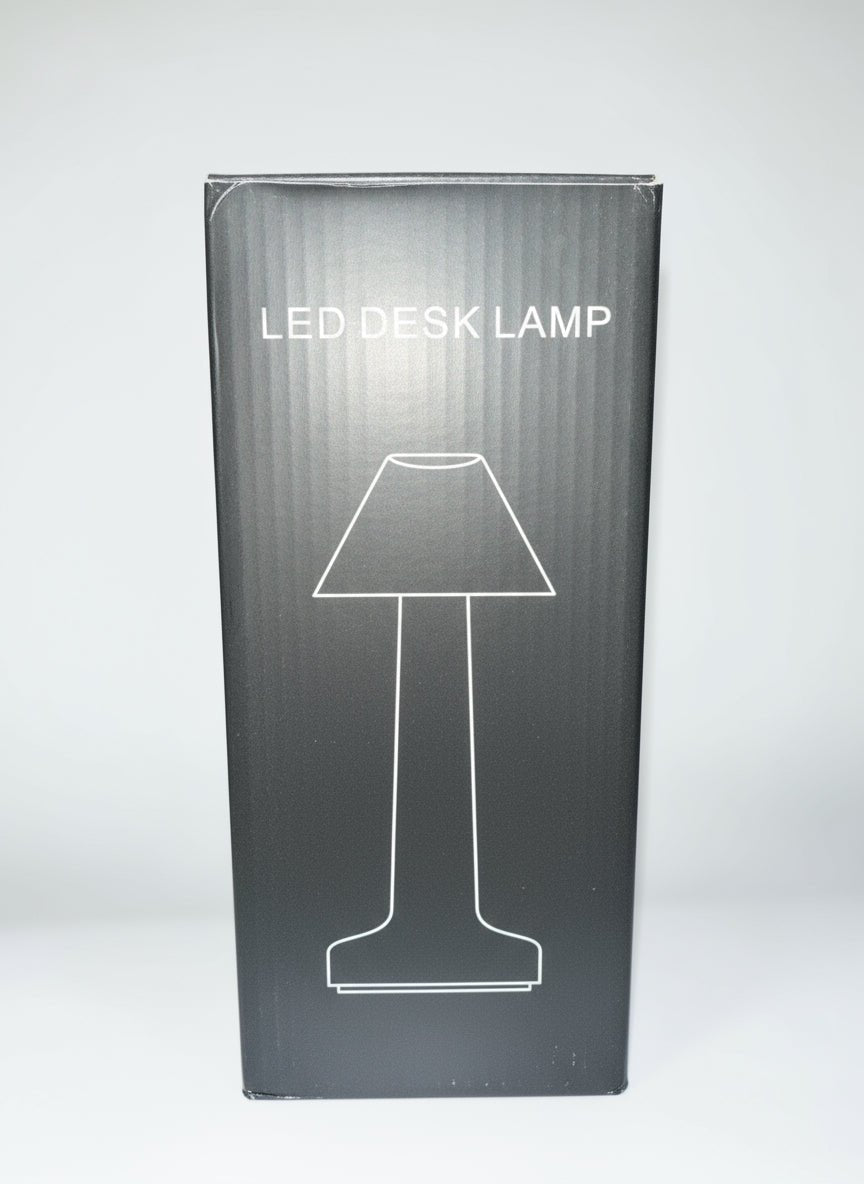 Modern Gold LED Desk Lamp – Minimalist Table Light with White Shade - Dirty D’s Deals
