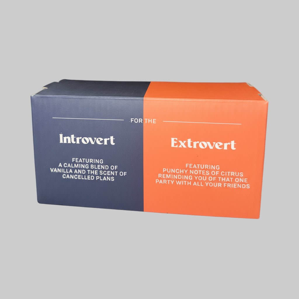 2 - Pack 4oz Glass Jar Candle Gift Set – “Introvert” & “Extrovert” Scents by Room Essentials - Dirty D’s Deals