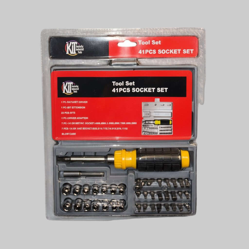 41 - Piece Ratchet & Socket Set – Precision Hand Tool Kit with Case | Kentucky Industrial Tools - Dirty D’s Deals