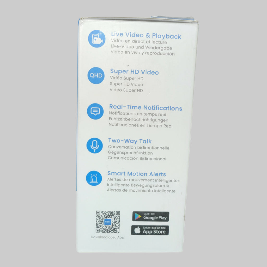 Aosu Battery-Operated Video Doorbell with Chime – Wireless Smart Home Security Camera