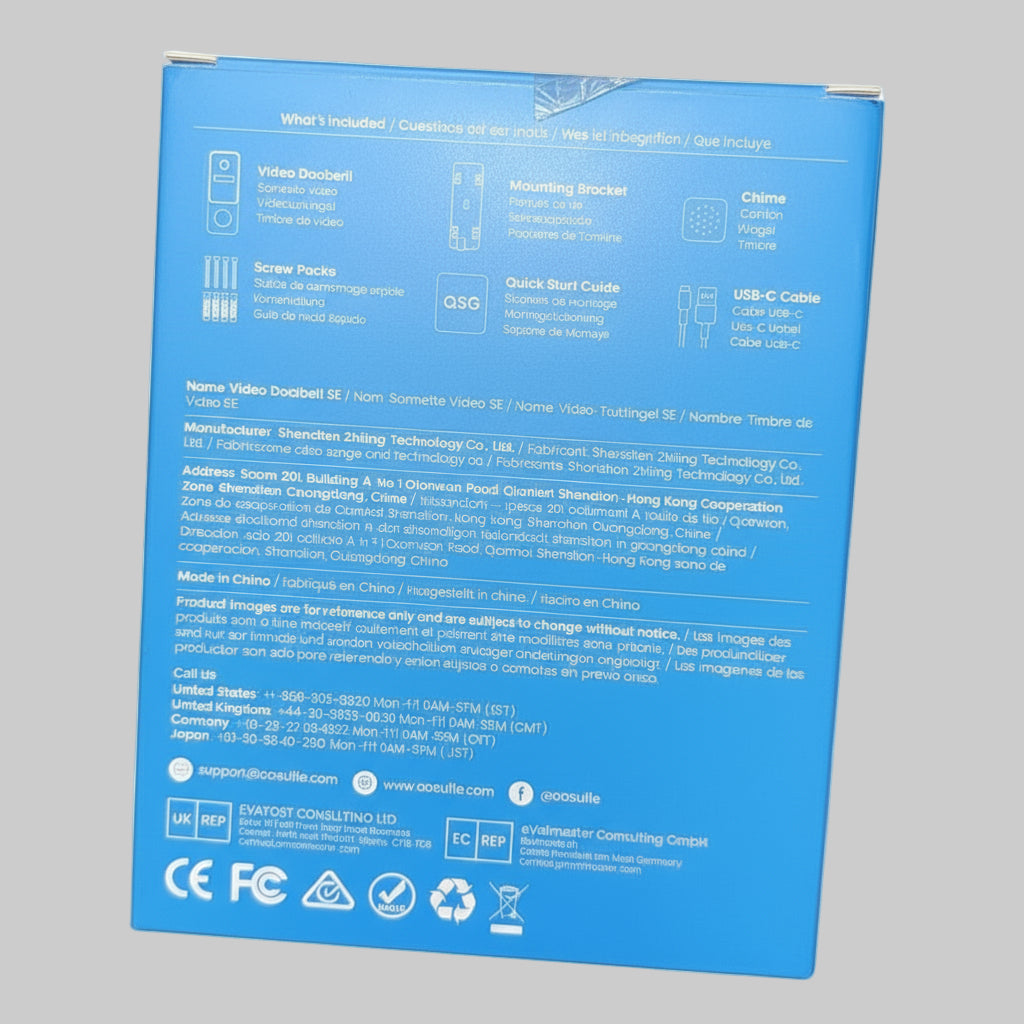 Aosu Battery-Operated Video Doorbell with Chime – Wireless Smart Home Security Camera