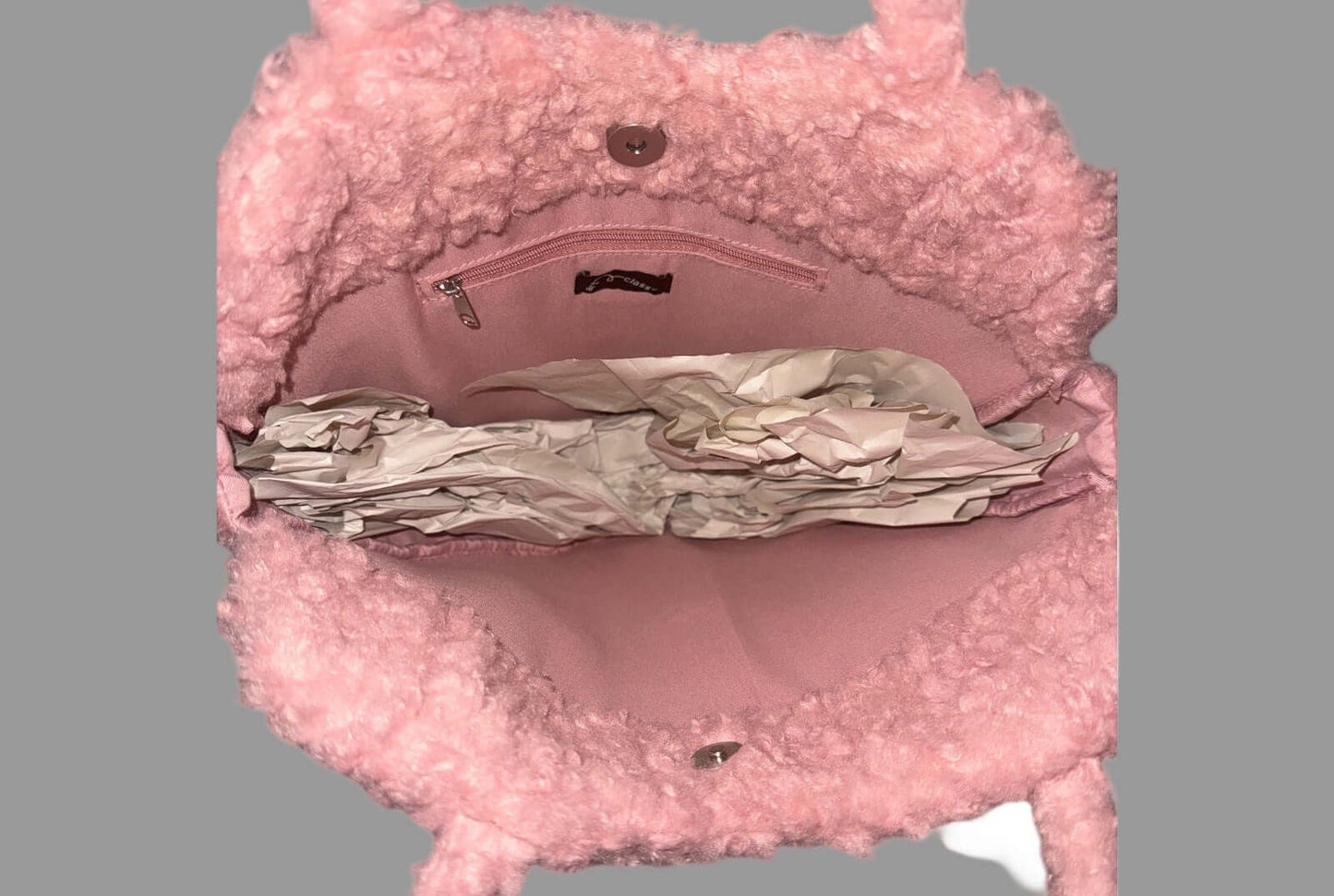 Art Class Heart - Shaped Shoulder Bag – Women’s & Girls’ Pink Sherpa Fashion Purse - Dirty D’s Deals