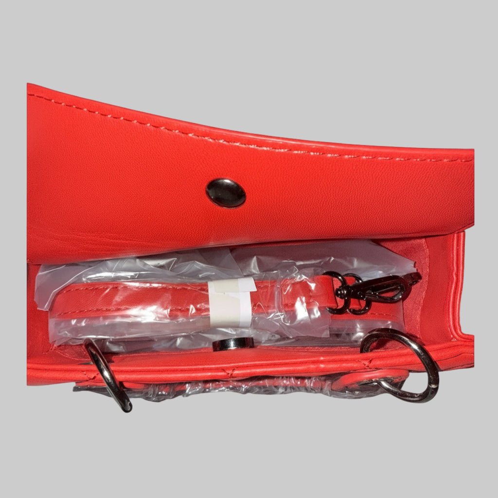 Badgley Mischka Quilted Red Tote – Elegant Designer Handbag for Women - Dirty D’s Deals