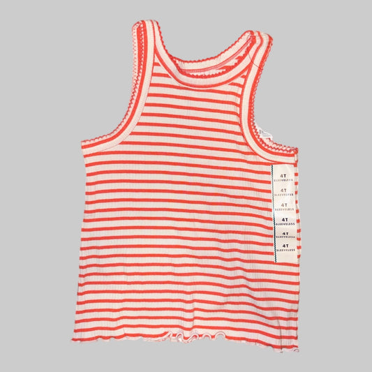Cat & Jack Toddler Tank Top – Coral & White Striped (4T, Responsible Style) - Dirty D’s Deals