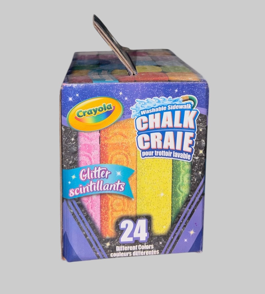Crayola Glitter Sidewalk Chalk 24 Count – Washable Outdoor Art Set for Kids - Dirty D’s Deals