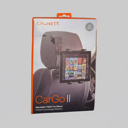 Cygnett CarGo II Backseat Tablet Mount – Adjustable Headrest Holder (Black) - Dirty D’s Deals