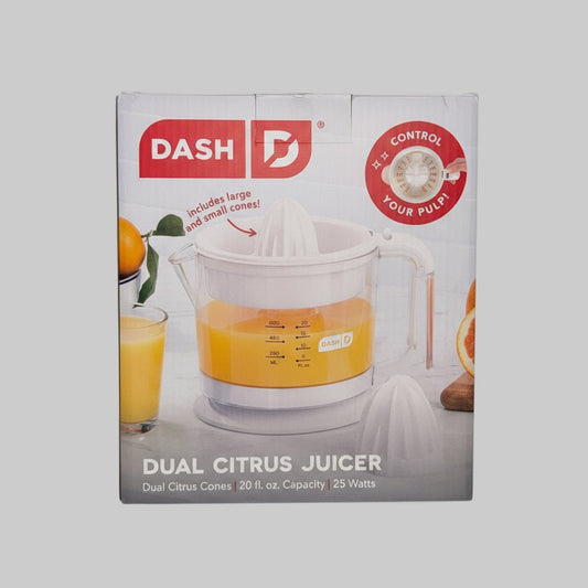 DASH Dual Citrus Juicer – Compact Electric Juicer for Fresh Lemon, Lime & Orange Juice - Dirty D’s Deals
