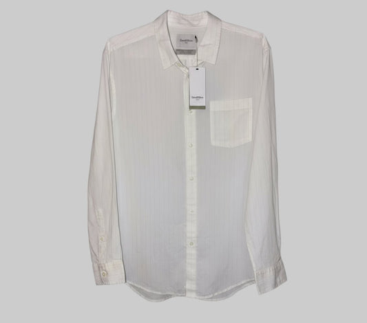 Goodfellow & Co Men’s “Every Wear Poplin” White Button - Down Shirt – Size Large - Dirty D’s Deals
