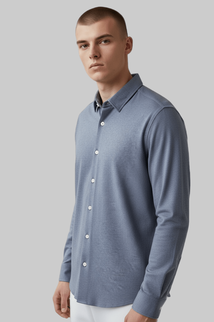 Goodfellow & Co Men’s Pique Dress Shirt – Navy – Size Medium - Dirty D’s Deals