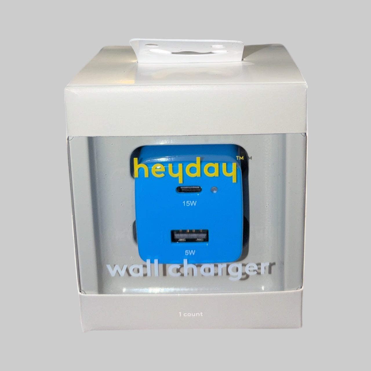 Heyday 20W USB - C + USB - A Wall Charger – Dual Port Fast Charging Adapter (Blue) - Dirty D’s Deals