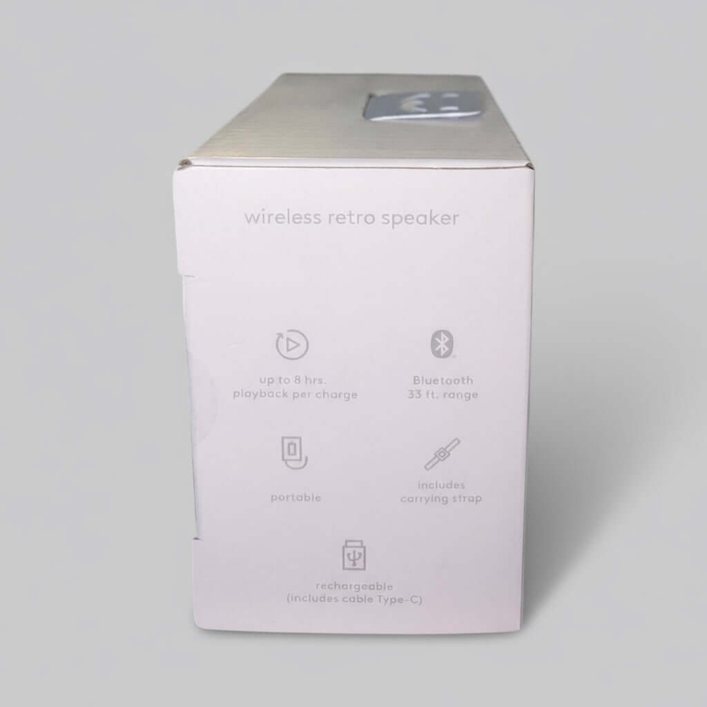 Heyday Wireless Retro Bluetooth Speaker – Portable Rechargeable Speaker with Strap - Dirty D’s Deals