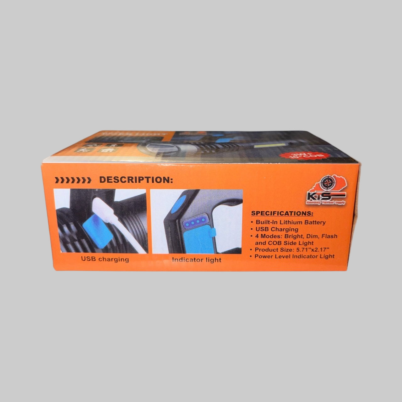 KTS Multifunction Rechargeable LED Work Light – USB Rechargeable Flashlight with COB Side Light - Dirty D’s Deals