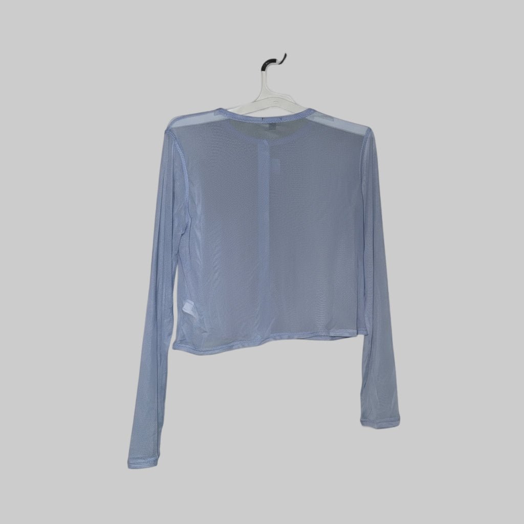 Light Blue Sheer Top – Women’s Flowy Blouse, Size XL - Dirty D’s Deals