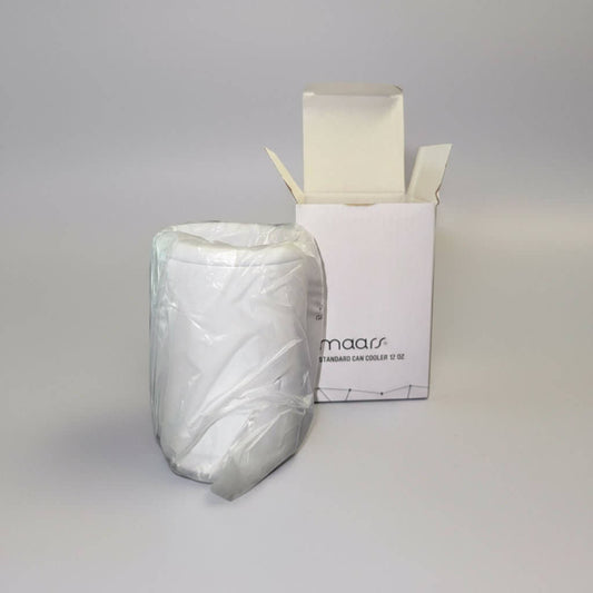 Maars White Stainless Steel Tumbler – Standard 12oz Can Cooler - Dirty D’s Deals