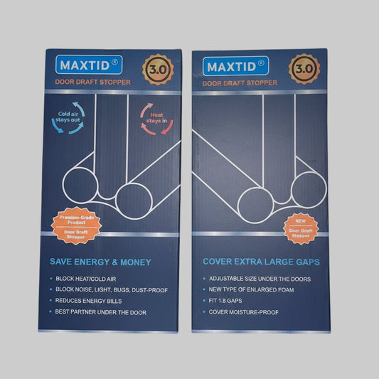 Maxtid 3D Door Draft Stopper – Under Door Noise & Weather Seal Strip (39” Length) - Dirty D’s Deals