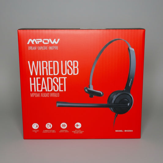 Mpow BH323A Wired USB Headset with Noise Cancelling Microphone – USB & 2.5mm Plug - Dirty D’s Deals