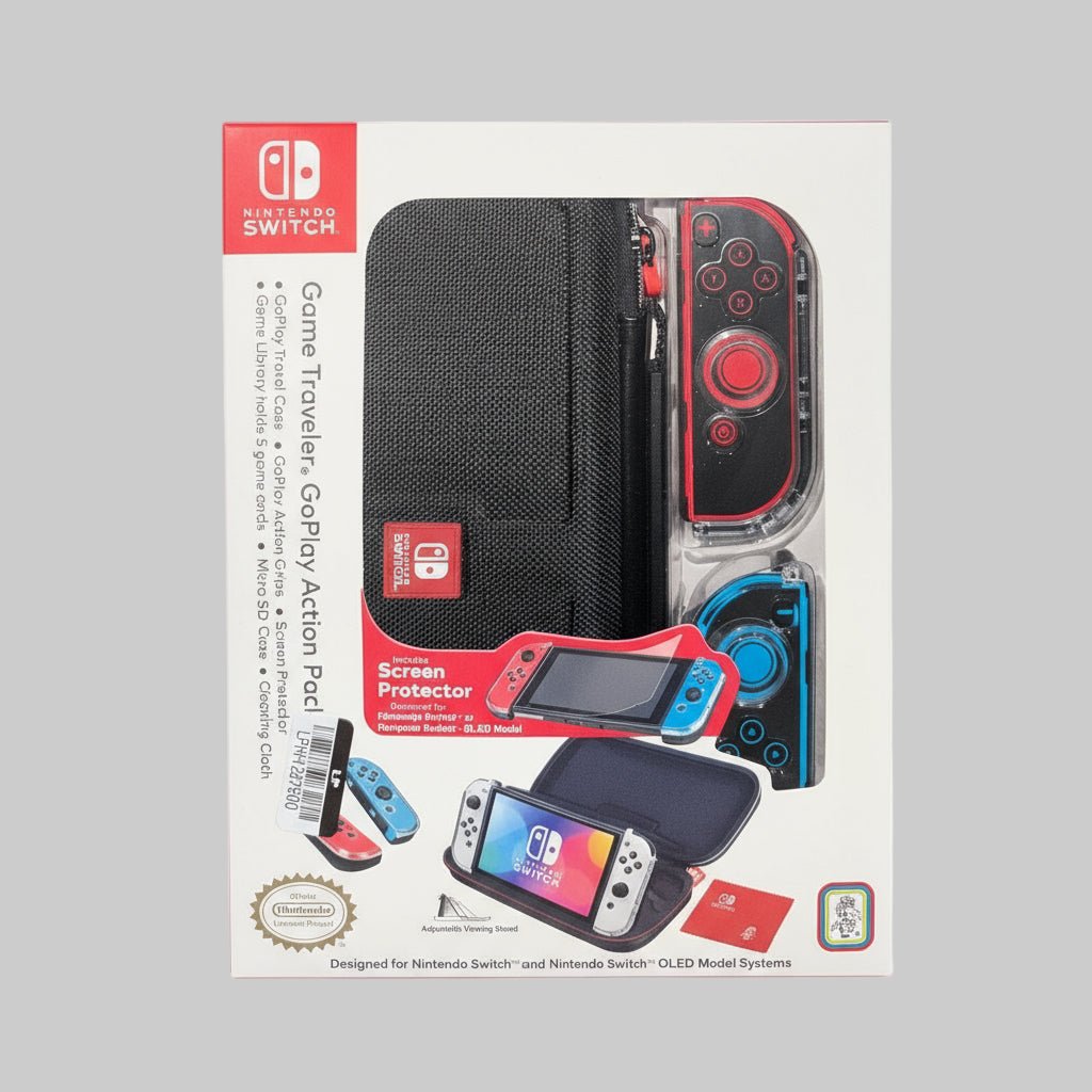 Nintendo Switch Game Traveler Deluxe Travel Case & Accessories Pack – Black - Dirty D’s Deals