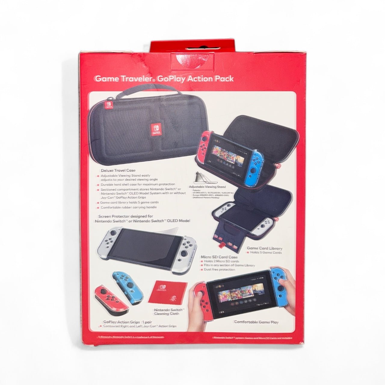 Nintendo Switch Game Traveler Deluxe Travel Case & Accessories Pack – Black - Dirty D’s Deals