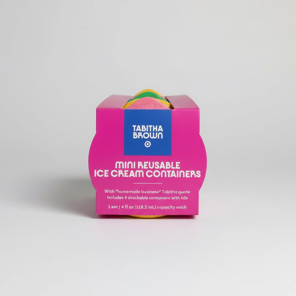 Tabitha Brown Reusable Ice Cream Storage Container – Colorful Freezer - Safe Dessert Tub - Dirty D’s Deals