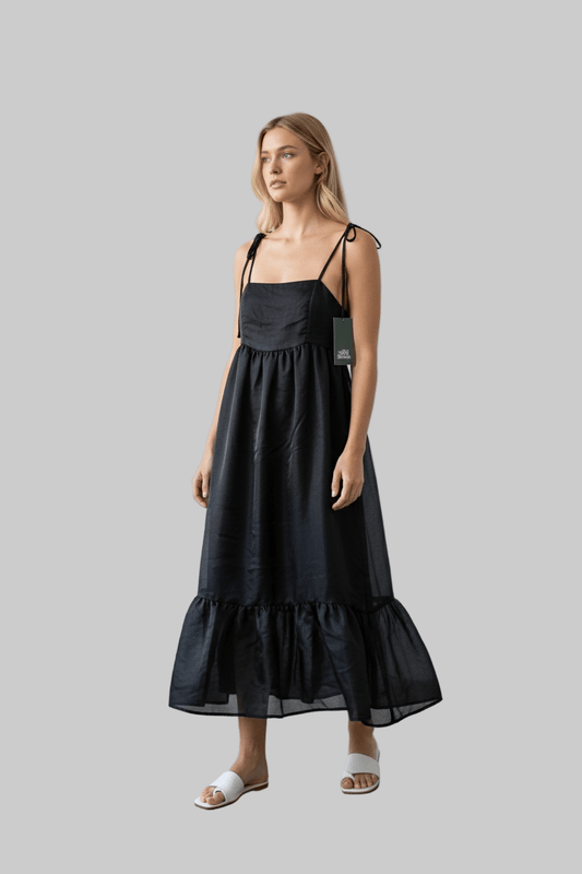 Wild Fable Women’s Black Satin Midi Dress – Size Small - Dirty D’s Deals